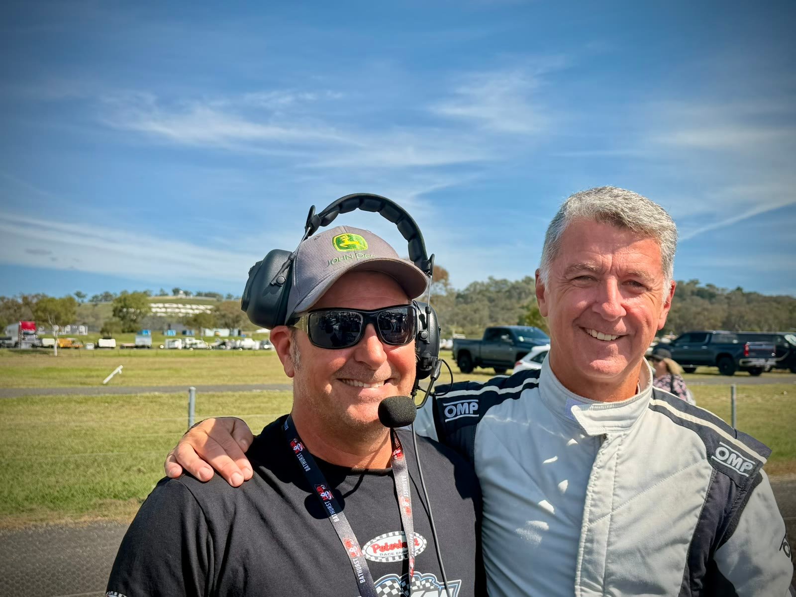 Team chief Greg Robertson and Ian at Mount Panorama